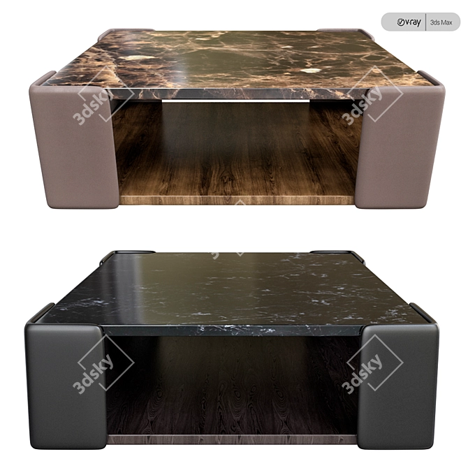 Modern Rubix Coffee Table: Sleek Design & Versatile Functionality 3D model image 2