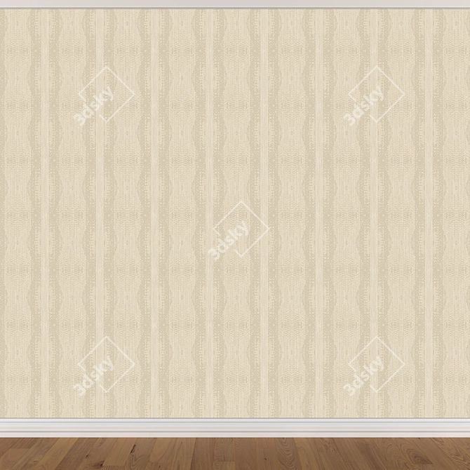 Seamless Wallpaper Set: 3 Colors 3D model image 3