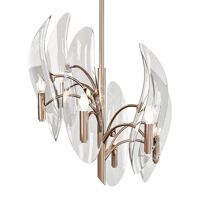 Elegant Sofia Chandelier: Illuminate Your Space 3D model image 1