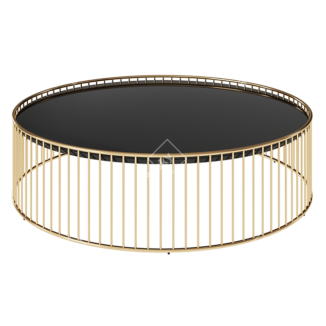 Luxurious Gold Caulfield Coffee Table 3D model image 3