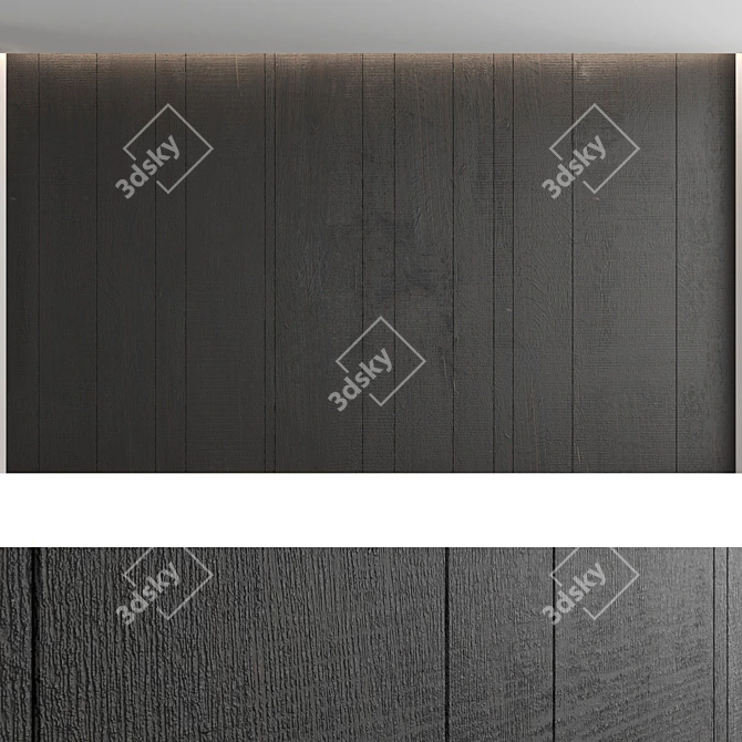 Title: Decorative Wood Wall Panel Set 3D model image 4