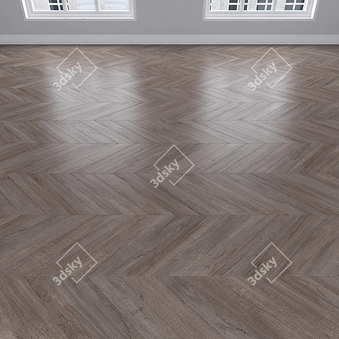 Parquet Oak: Herringbone, Linear & Chevron 3D model image 4