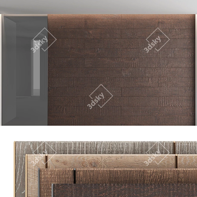 Decorative Wall Panel Set 3D model image 1