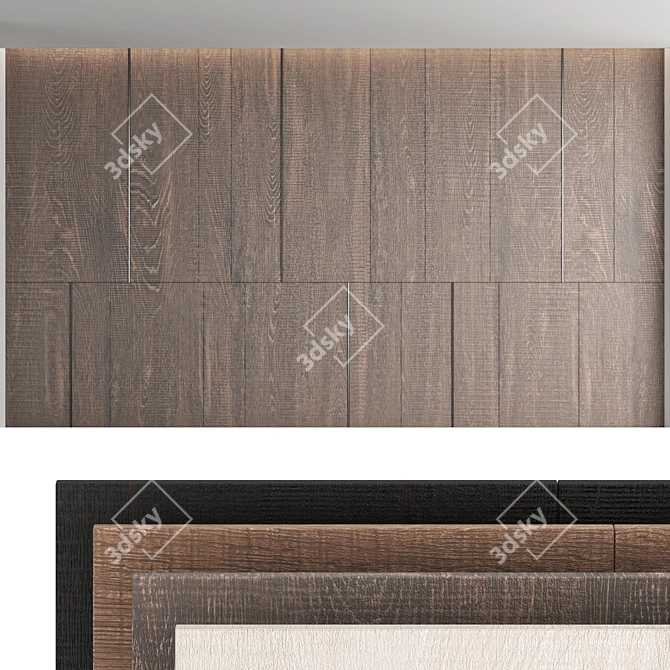 3D Decorative Wall Panel Set 3D model image 1