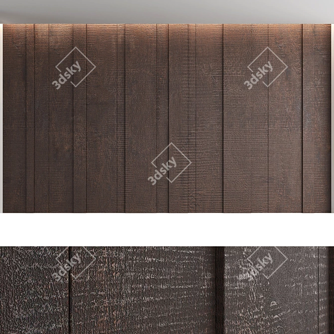 Decorative Wood Panel Set - Set 33 3D model image 3