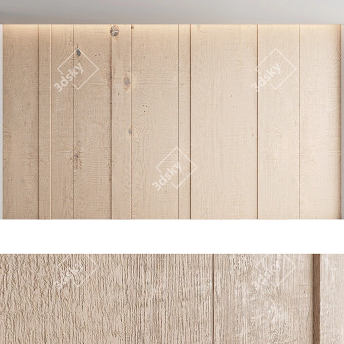 Decorative Wood Panel Set - Set 33 3D model image 5