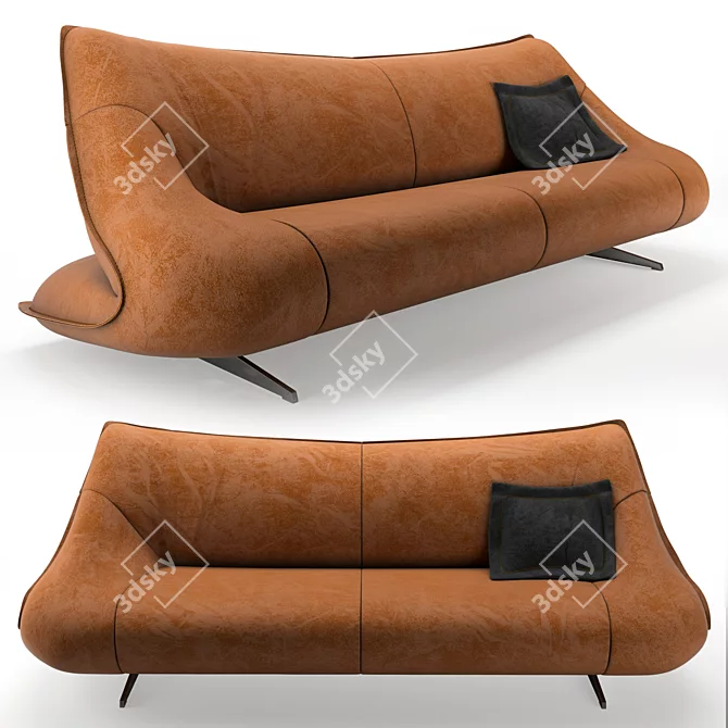 Koinor Nellow Sofa: Stylish and Comfortable 3D model image 1