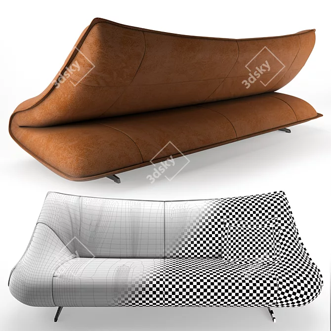 Koinor Nellow Sofa: Stylish and Comfortable 3D model image 2