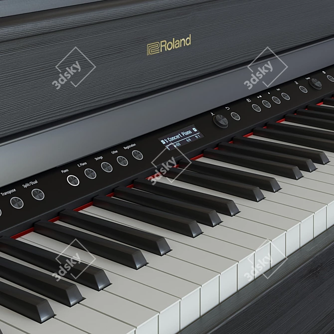 Roland HP 702: Next-Level Digital Piano 3D model image 4