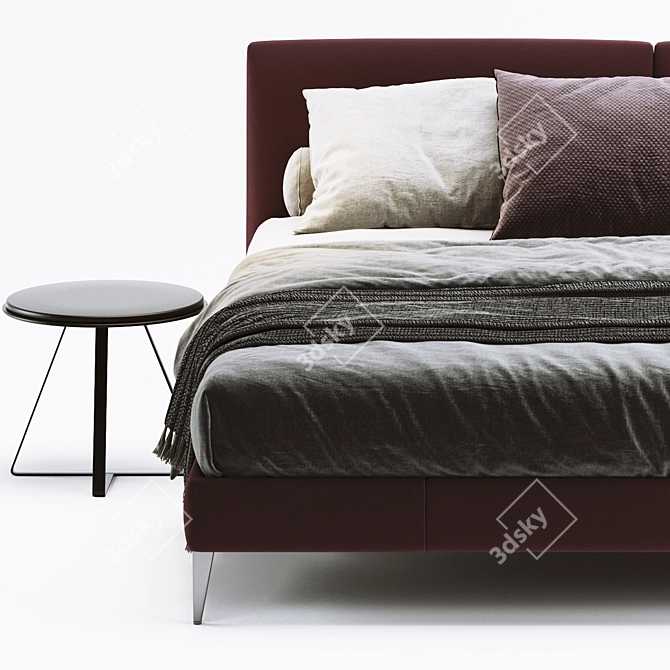 Stylish Maxalto Selene Bed 3D model image 3