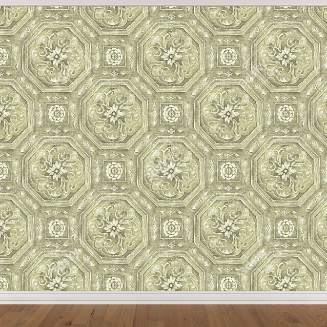 Seamless Wallpaper Set - 3 Colors 3D model image 2