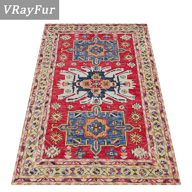 High-Quality 3pc Carpets Set 3D model image 2