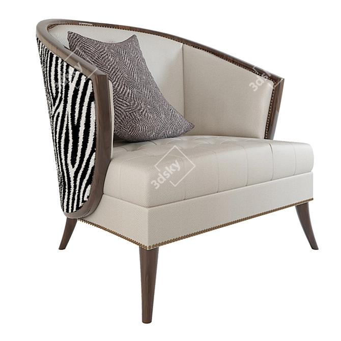 Elegance in Comfort Armchair 3D model image 1