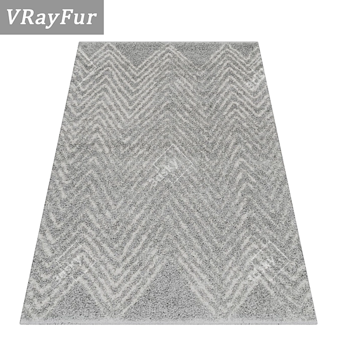 Stylish Set of 3 Carpets 3D model image 2