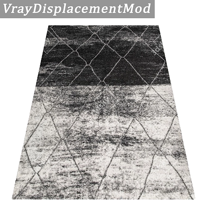 Stylish Set of 3 Carpets 3D model image 3