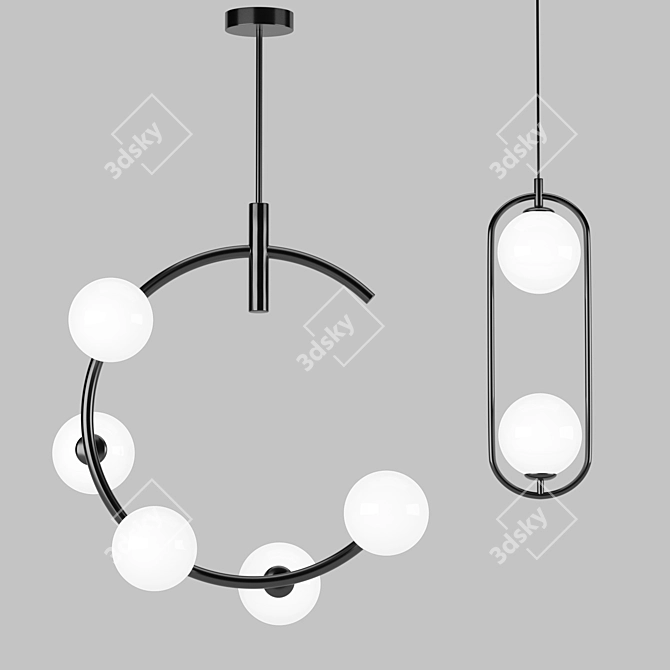 Viokef Fancy 2-in-1 Chandelier: Elegant and Versatile 3D model image 2