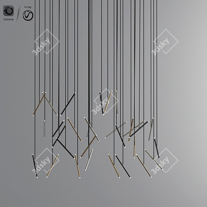 Contemporary LED Ceiling Lights 3D model image 2