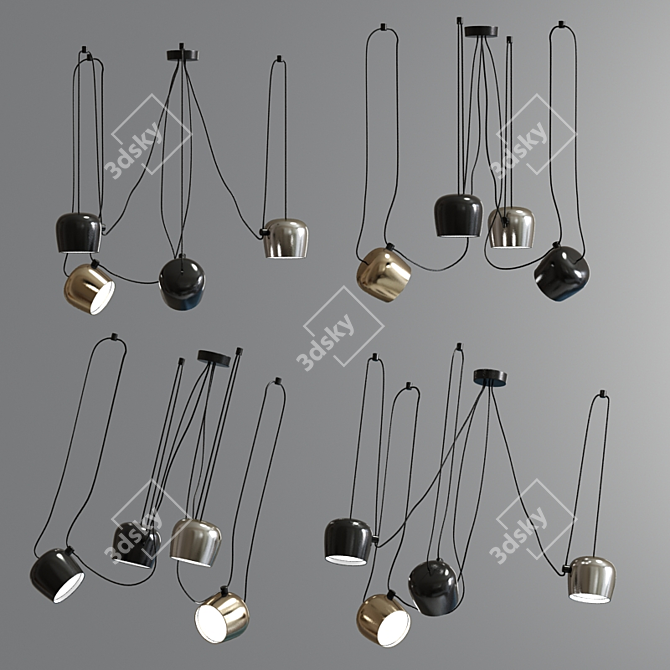 Contemporary LED Ceiling Lights 3D model image 3