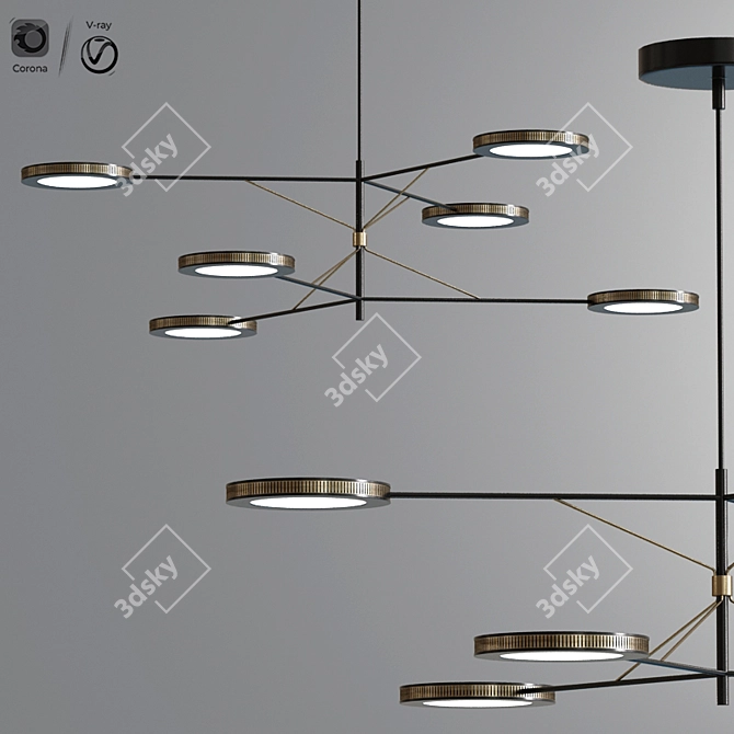 Contemporary LED Ceiling Lights 3D model image 4