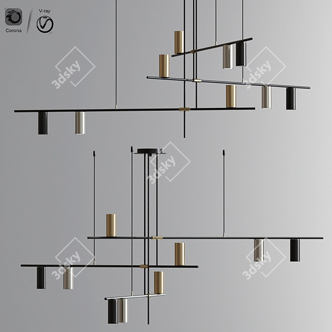 Contemporary Pendant Lighting Collection 3D model image 3