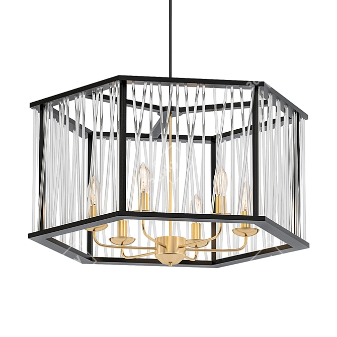 Frame-Inspired Pendant Lamp 3D model image 1