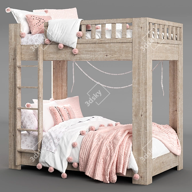 Corona Twin-Over-Twin Bunk Bed 3D model image 1