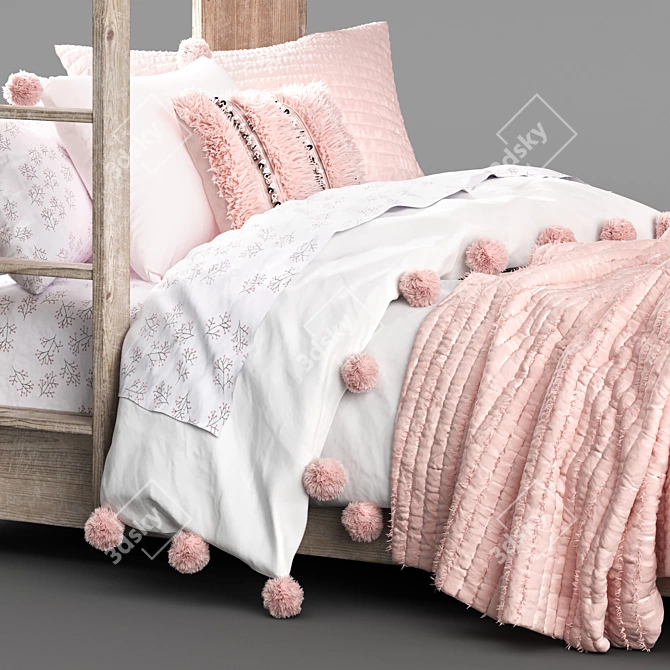 Corona Twin-Over-Twin Bunk Bed 3D model image 4