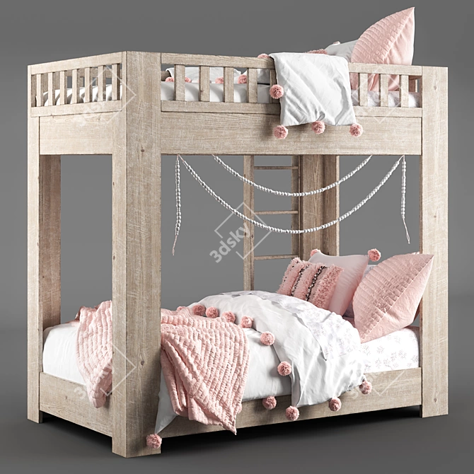 Corona Twin-Over-Twin Bunk Bed 3D model image 8