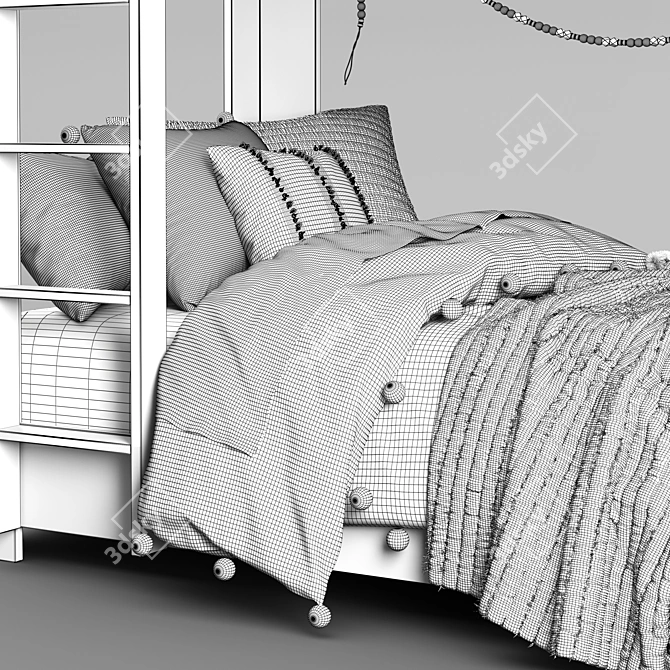 Corona Twin-Over-Twin Bunk Bed 3D model image 9