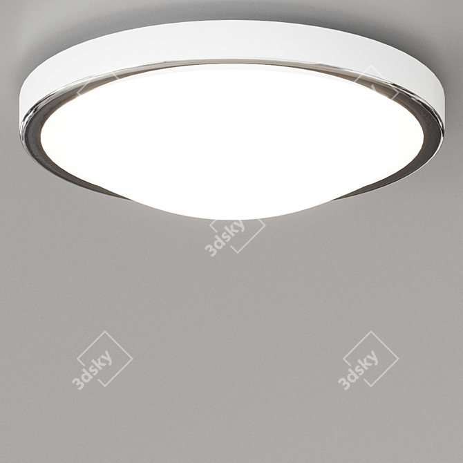 OSAKA Opal Glass Steel Ceiling Light 3D model image 6