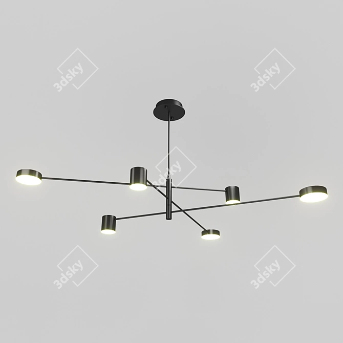 Modern White Pendant Light 3D model image 1