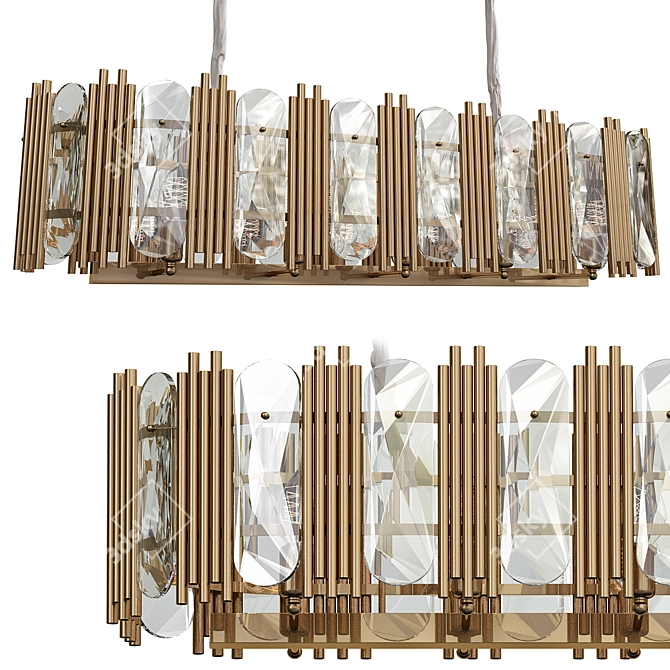 Luminara 25-Light Candela Chandelier 3D model image 3