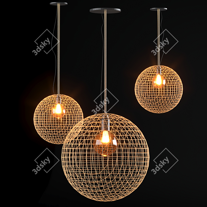  Modern LED Light Fixture 3D model image 1