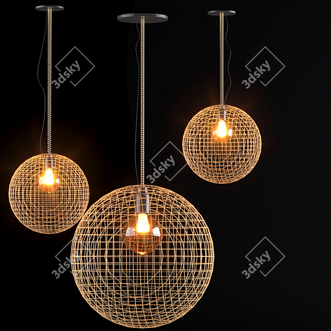  Modern LED Light Fixture 3D model image 2