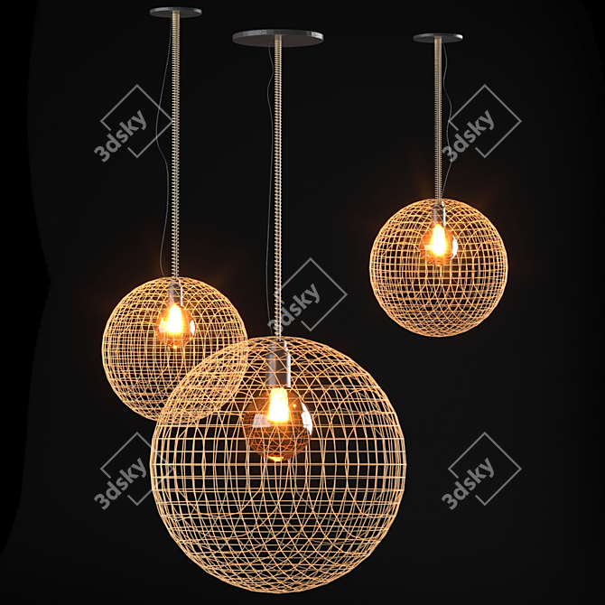  Modern LED Light Fixture 3D model image 3