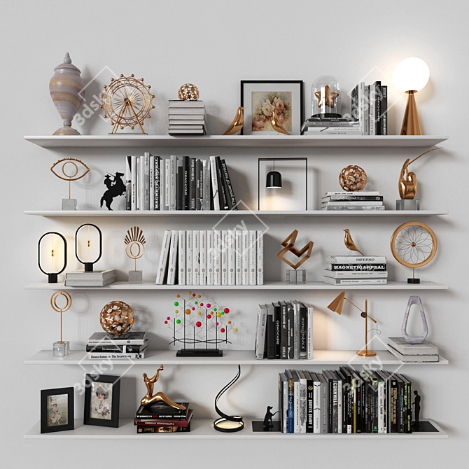 Versatile Shelves: Stylish and Functional 3D model image 1