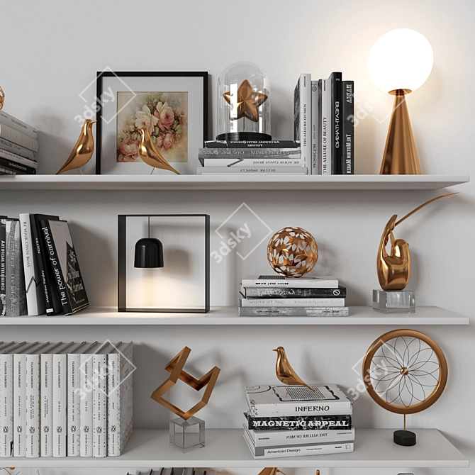 Versatile Shelves: Stylish and Functional 3D model image 2