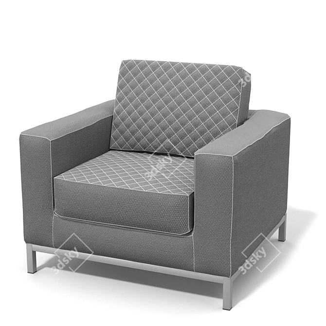 Cozy Reclining Armchair 3D model image 1