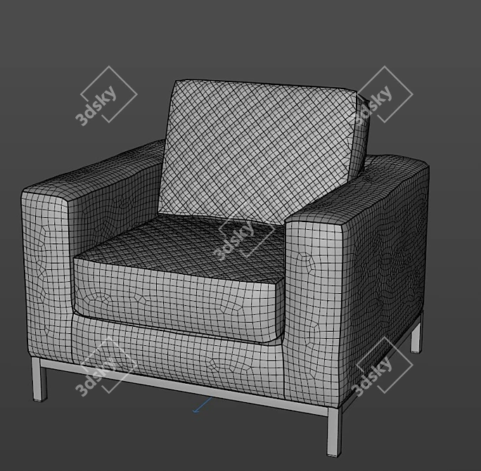 Cozy Reclining Armchair 3D model image 4