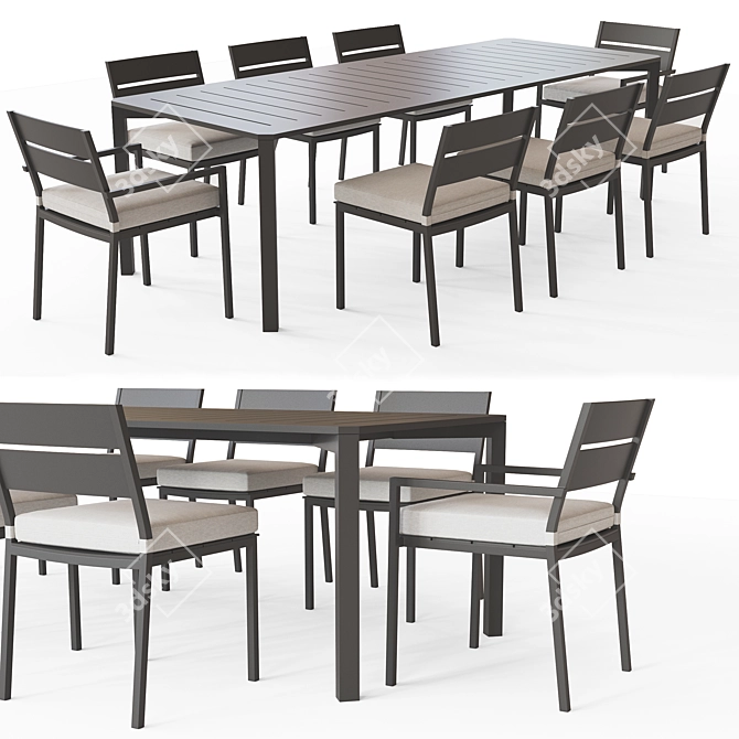 Elegant Palma Dining Table 3D model image 4