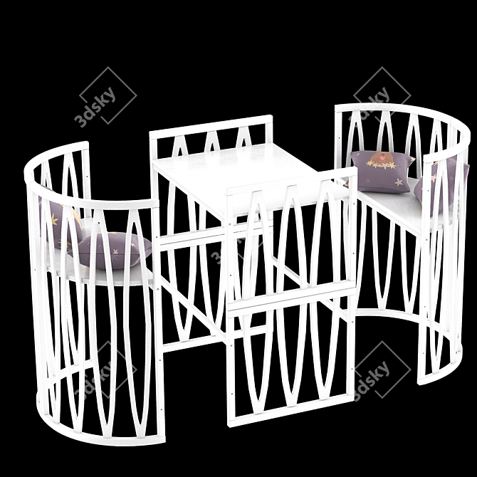 10-in-1 Children's Transforming Bed 3D model image 3