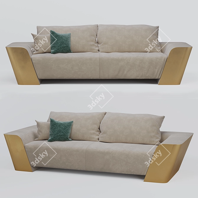 Metropol 2-Seater Sofa with Relax Mechanism 3D model image 1