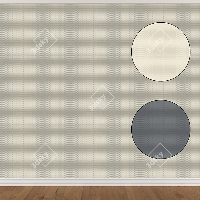 Seamless Wallpaper Set - 3 Colors 3D model image 1