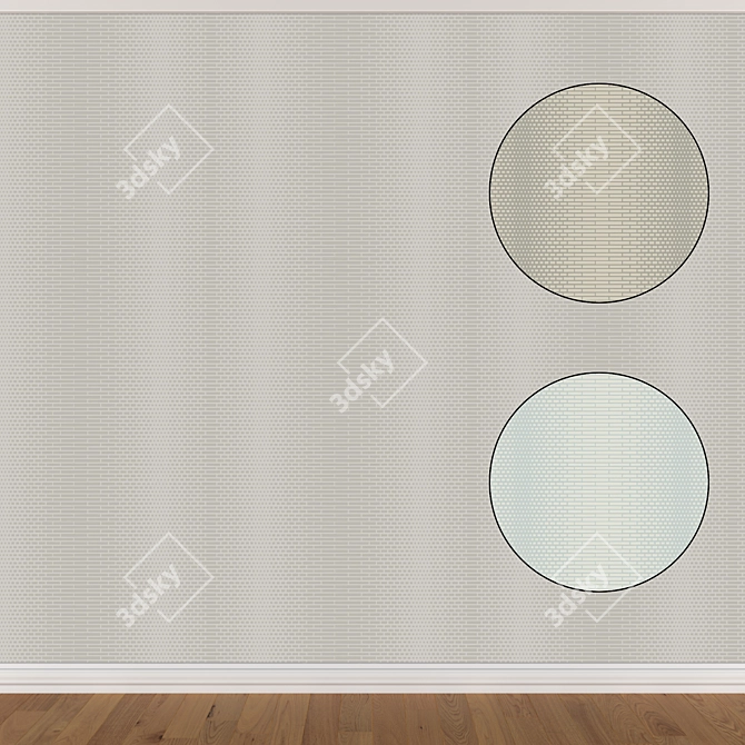 Seamless Wallpaper Set - 3 Colors 3D model image 1