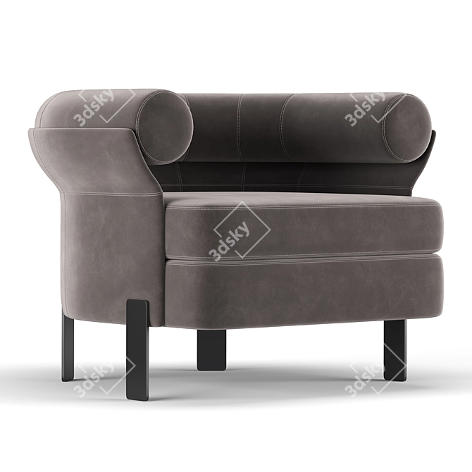 Elegant Comfort: Mattia Armchair 3D model image 2