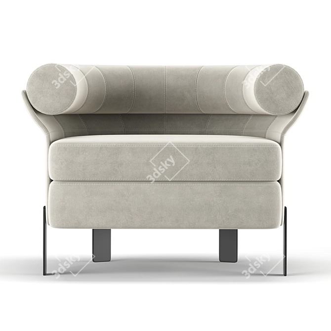 Elegant Comfort: Mattia Armchair 3D model image 3