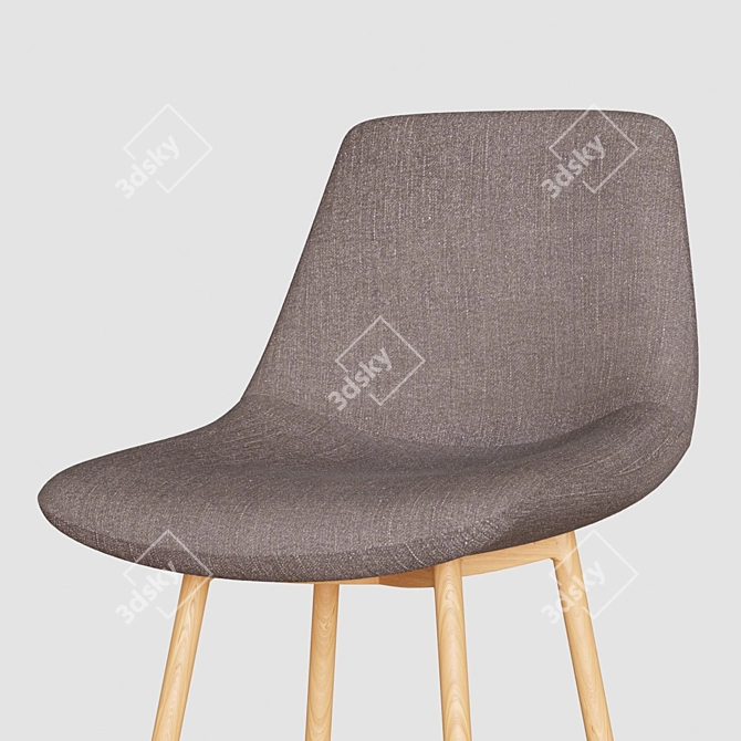 Samba Fabric Bar Stool | Modern Design 3D model image 2