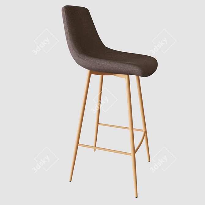 Samba Fabric Bar Stool | Modern Design 3D model image 4