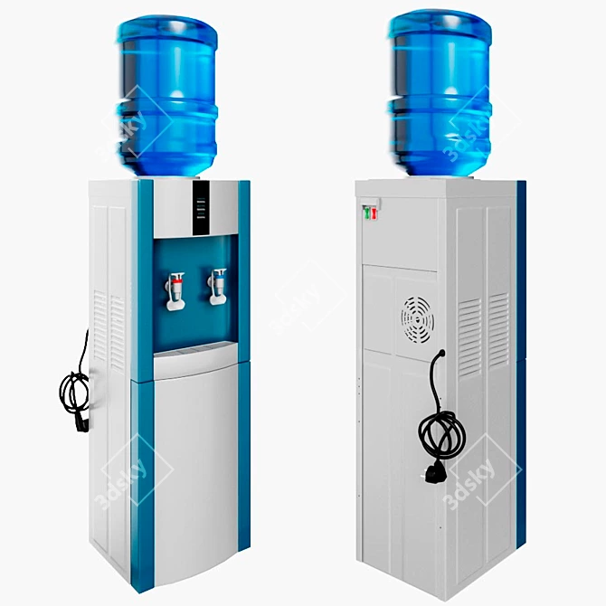 Sleek Water Cooler 3D model image 1