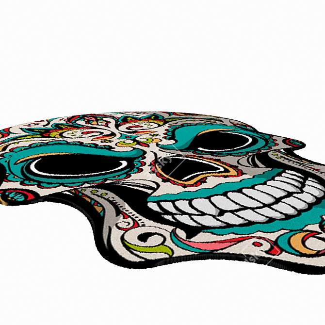 Skull Floral Carpet: Tattoo Salon 3D model image 3